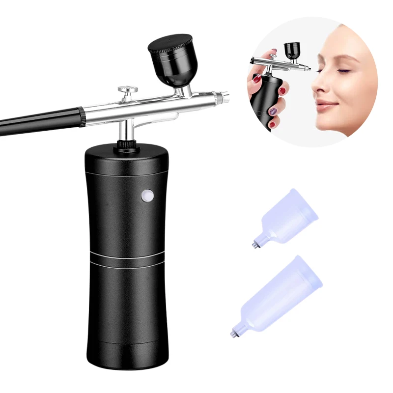 Set stampante a spruzzo per aerografo senza fili per uso da barbiere per cabina di vernice Decorazione di torte Macchine per aerografo Soluzione abbronzante per pantaloncini
