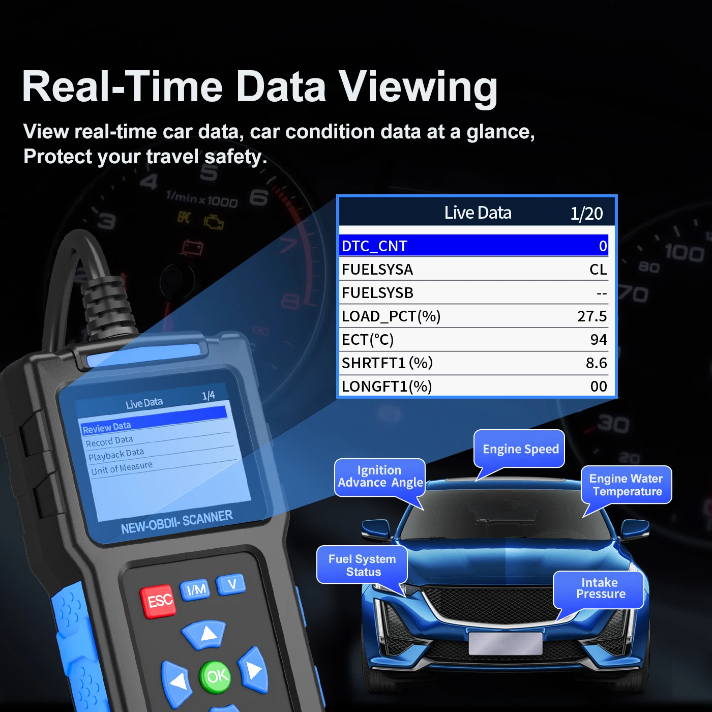 T200 OBD2 pemindai kode diagnostik mobil, alat profesional pemindai otomatis untuk memeriksa lampu mesin