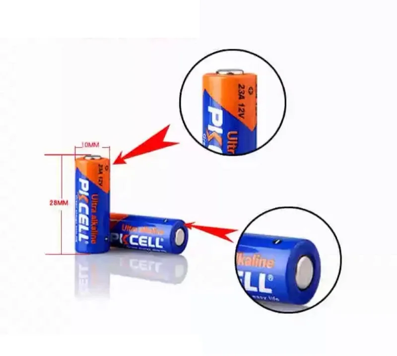 For PKCELL 23a 12v battery 23A E 21/23 A23 23G A MN21 Dry Alkaline Battery for doorbell car alarm walkman car remote control