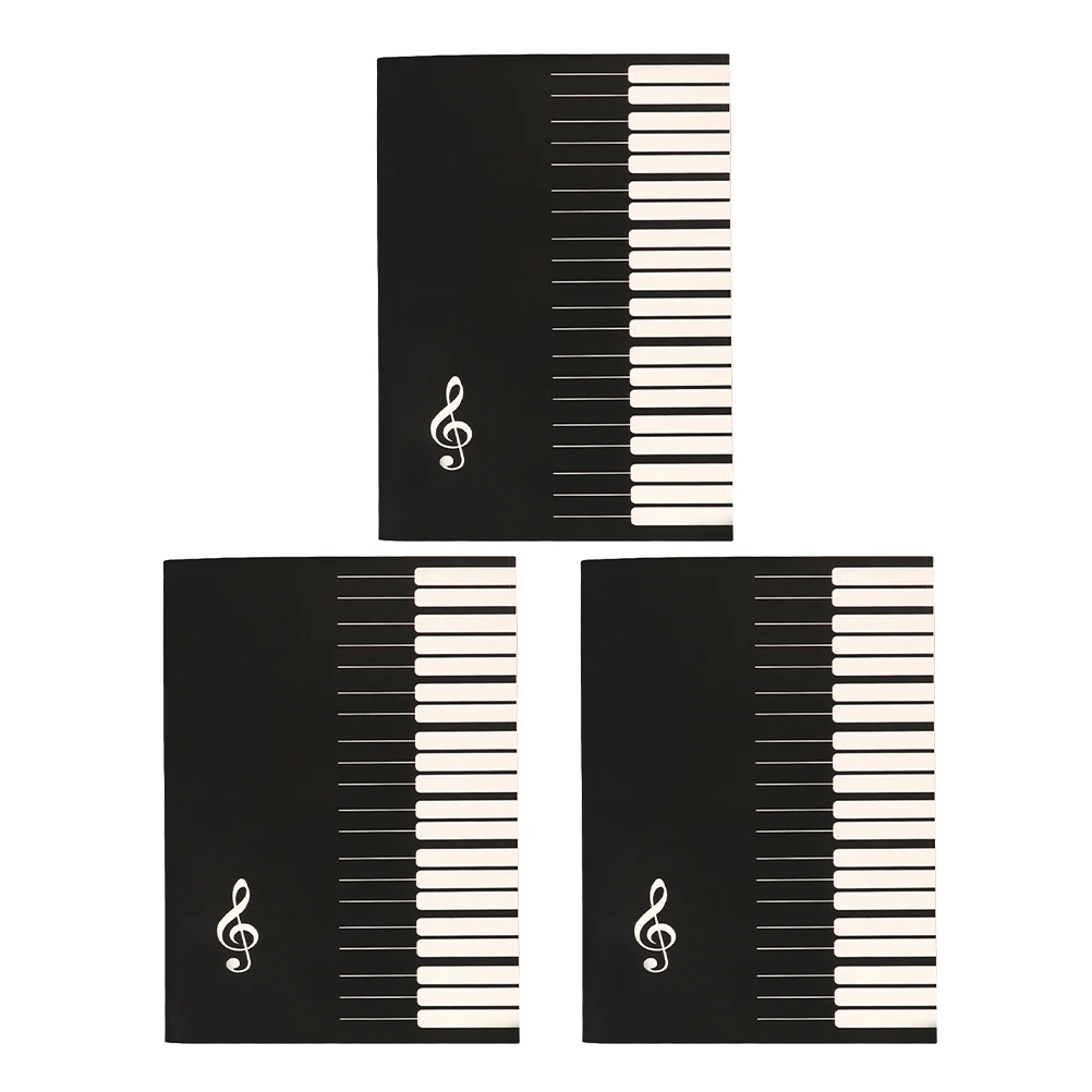 

3Pcs Guitar Piano Stave Notebook Music Composition Diary For Beginner Students Portable Manuscript Staff Booklet