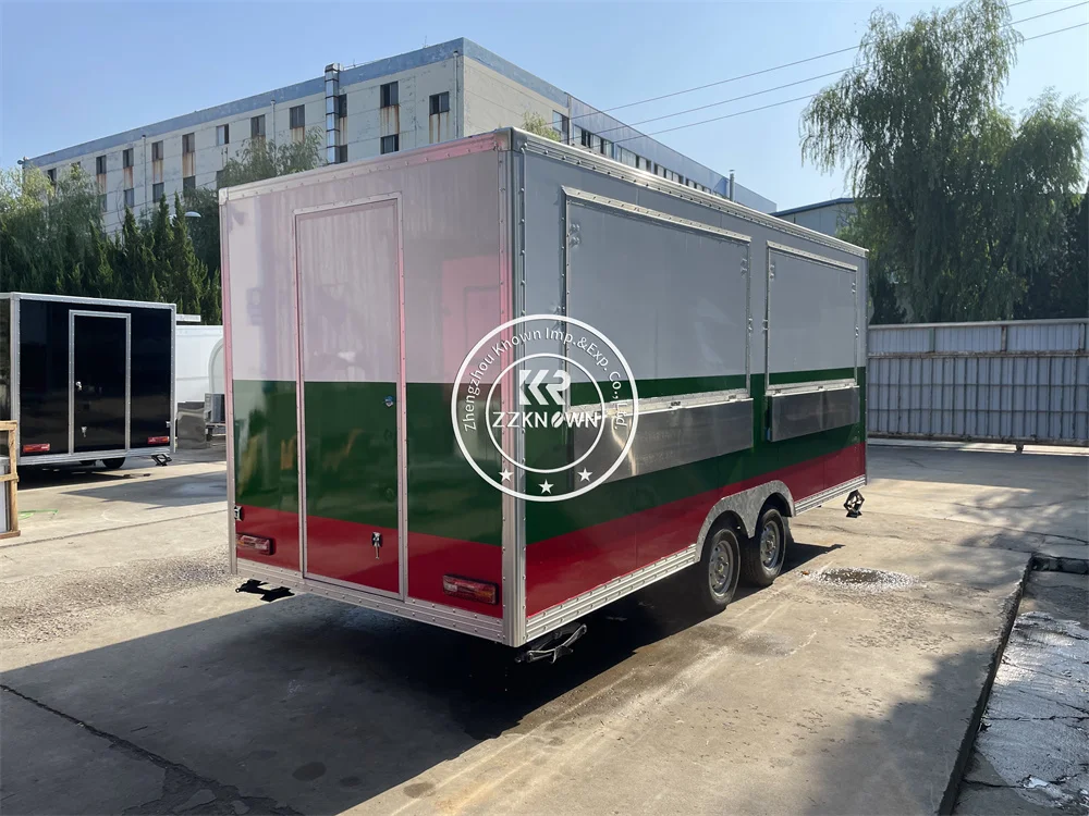 

Fully Equipped Food Truck Sale Concession Kiosk Customized Food Trailer With Full Kitchen Equipments