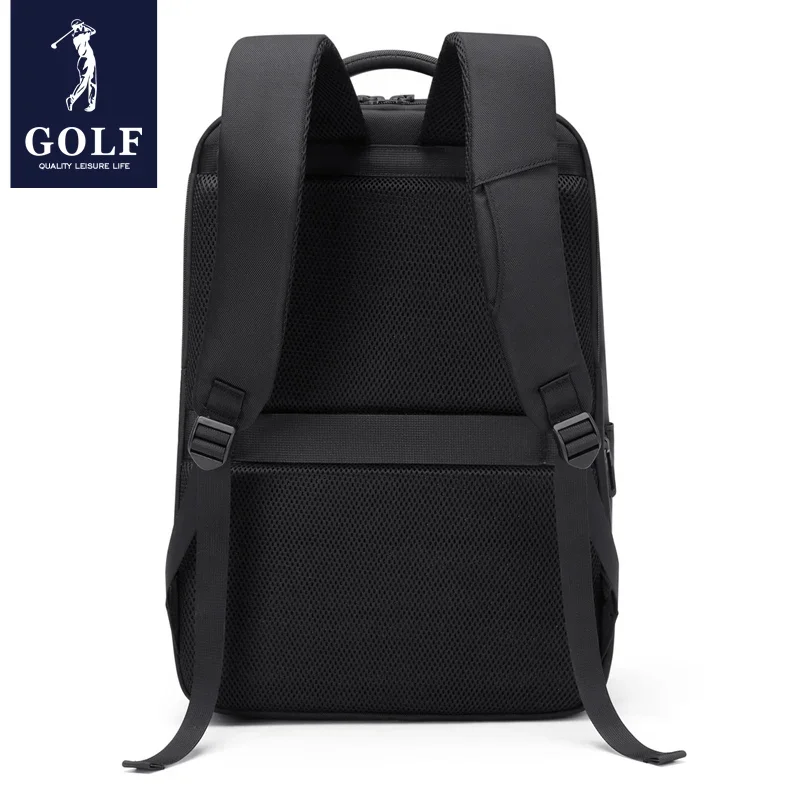 GOLF Men\'s Backpack Work Waterproof Business Travel Backpack with Charging Port Keychains 17.3 Inch Laptop Bag Hard Shell Large