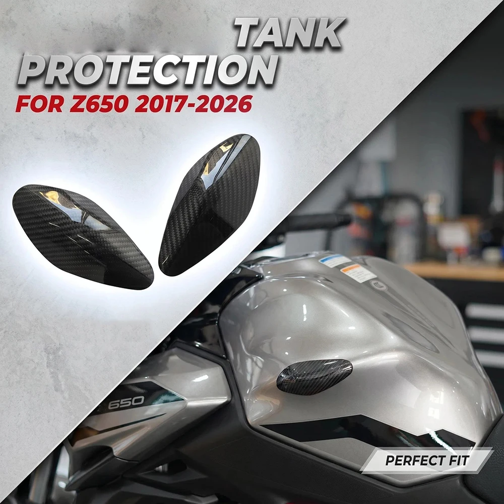 

Fuel Tank Protective Cover Carbon Fiber Fuel Tank Slider For Kawasaki Z650 2017 to 2026