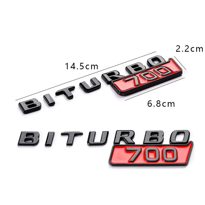 Car ABS BITURBO 700 800 900 Logo Side Fender Trunk Body Badge Emblem Decals Sticker For Benz Brabus G Class G700 G800 G900 W463