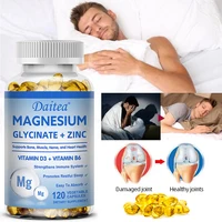 Daitea Magnesium and Zinc Capsules - Magnesium Glycinate Supplement to Support Muscle, Nerve, Joint and Heart Health 3