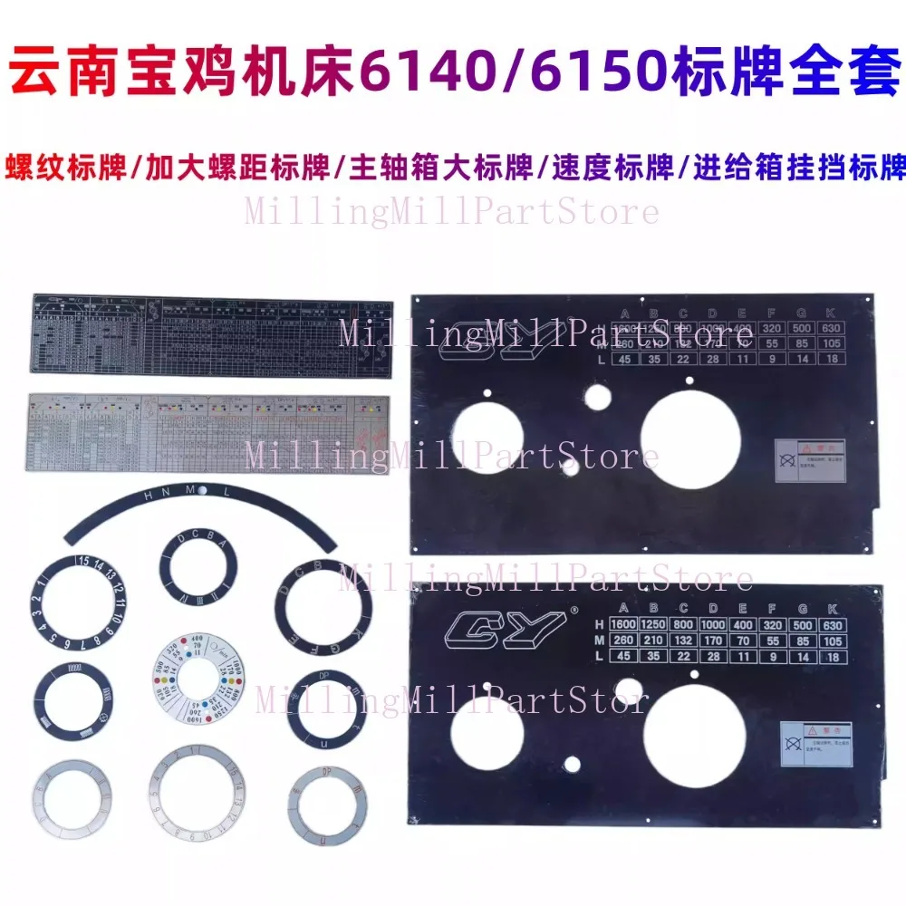 CY6140 CS6150 Spindle Box Signage Thread Signboard Feed Box Shifting Nameplate Lathe Accessories