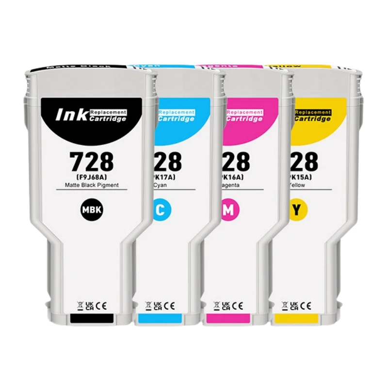 300ML Compatible Ink Cartridge For HP 728 728XL For HP728 F9J68A F9J67A F9J66A DesignJet T730 T830 Printer