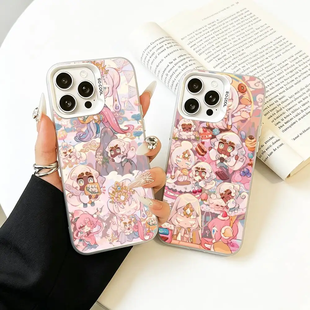 

Cookie Run K-KingdomS Phone Case For iPhone 11 12 13 14 15 16 17 Pro Max Plus white silver Phone Cover