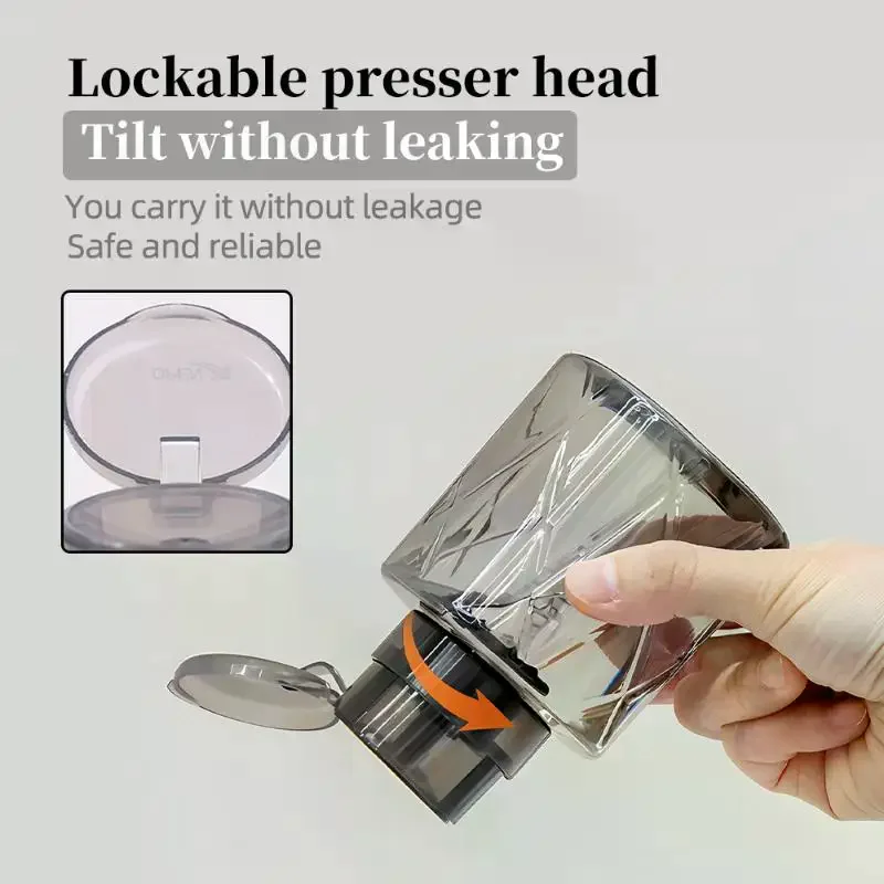 Dispenser per pompa vuota con serratura ricaricabile, detergente per manicure, contenitore per struccante, bottiglia per uso personale