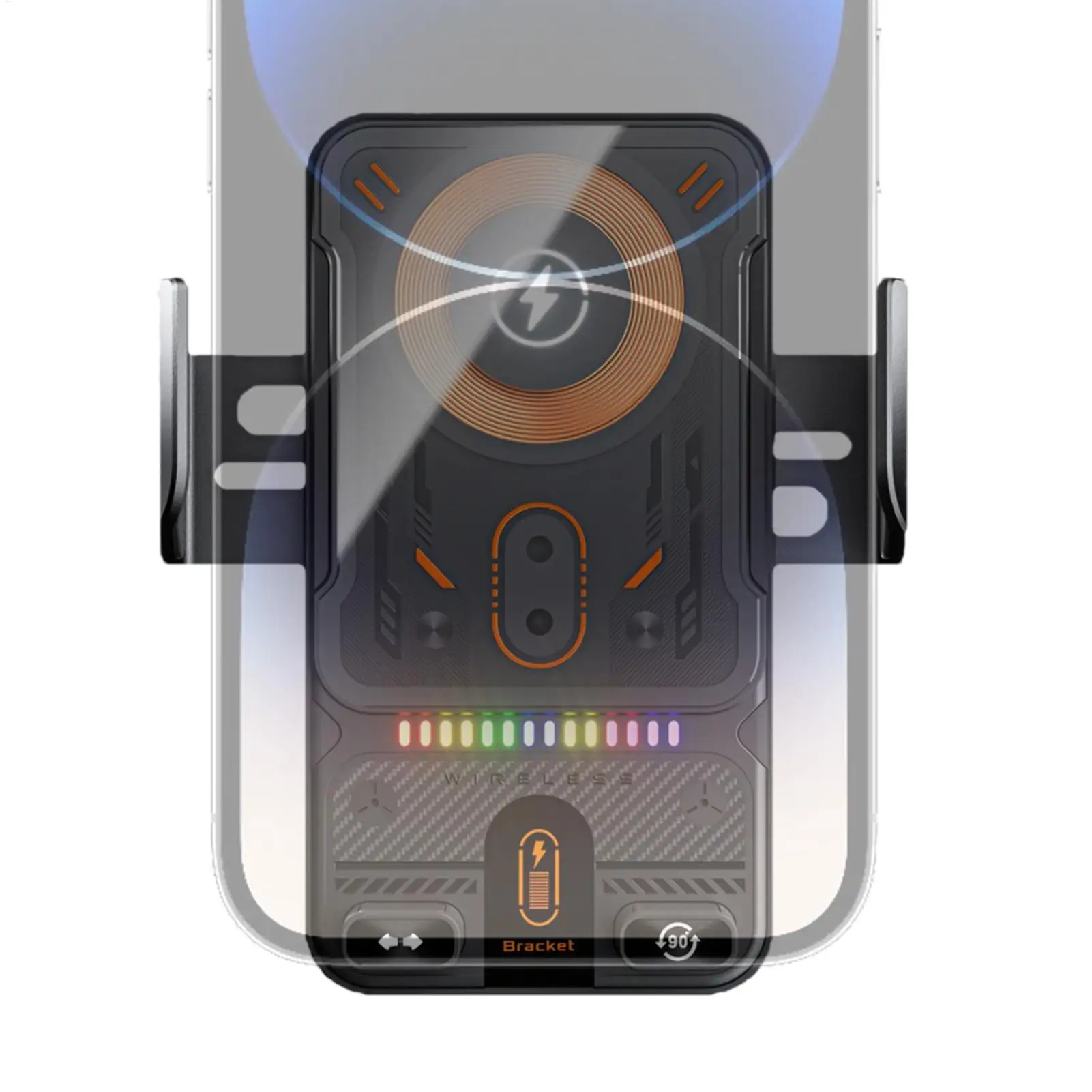 

Wireless Phone Charger For Car 15W Fast Charging Navigation Bracket Auto Clamping Truck Cradle For Music Control Video Streaming