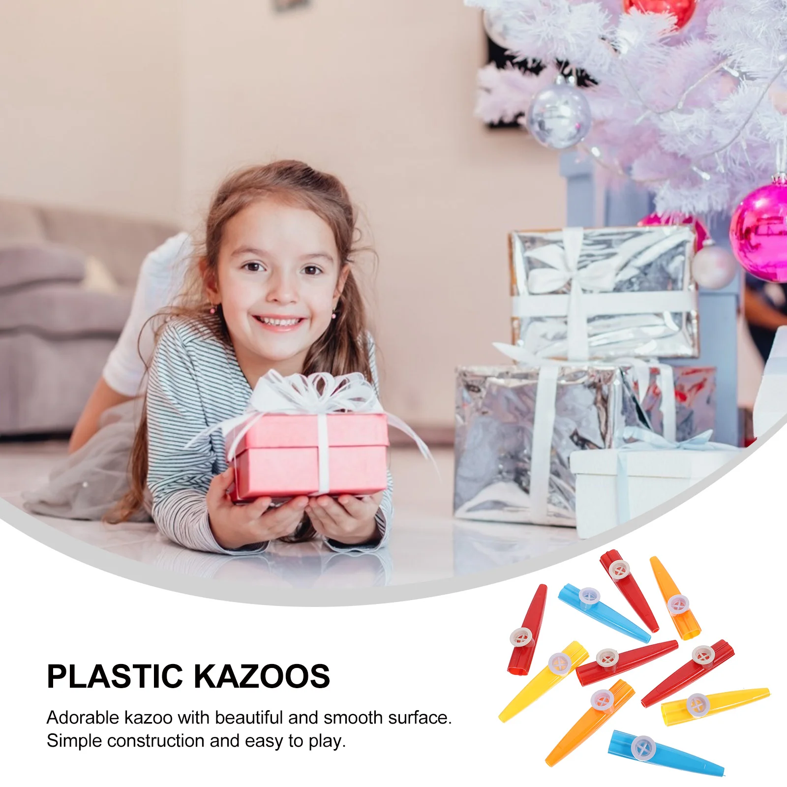 Kazoo en Plastique pour Enfant, Jouet PerSCH, Spectacle Musical, 10 Pièces