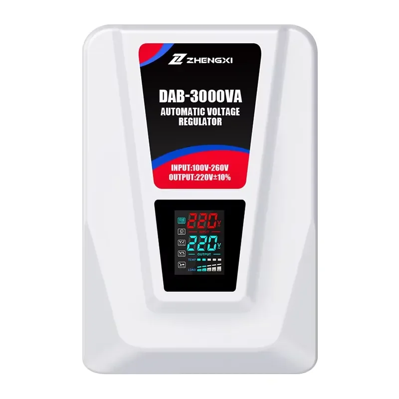 Wall Mounted Relay Control Voltage Stabilizer 1500VA 3000VA Single Phase Automatic Voltage Regulator 220V for Whole House