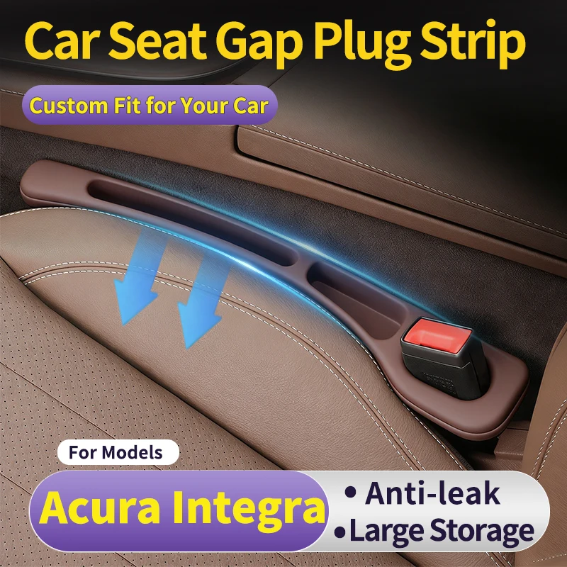 Car gap filler strip for Acura Integra，Front Seat Side Gap Storage Strip, Practical Car Storage Gadgets，1 pair