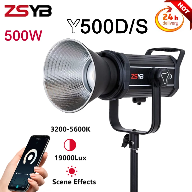 ZSYB 500W LED Photography Light 3200K-5600K Professional Photo Studio Spotlight Photography Studio Lamp for Camera Video Photo