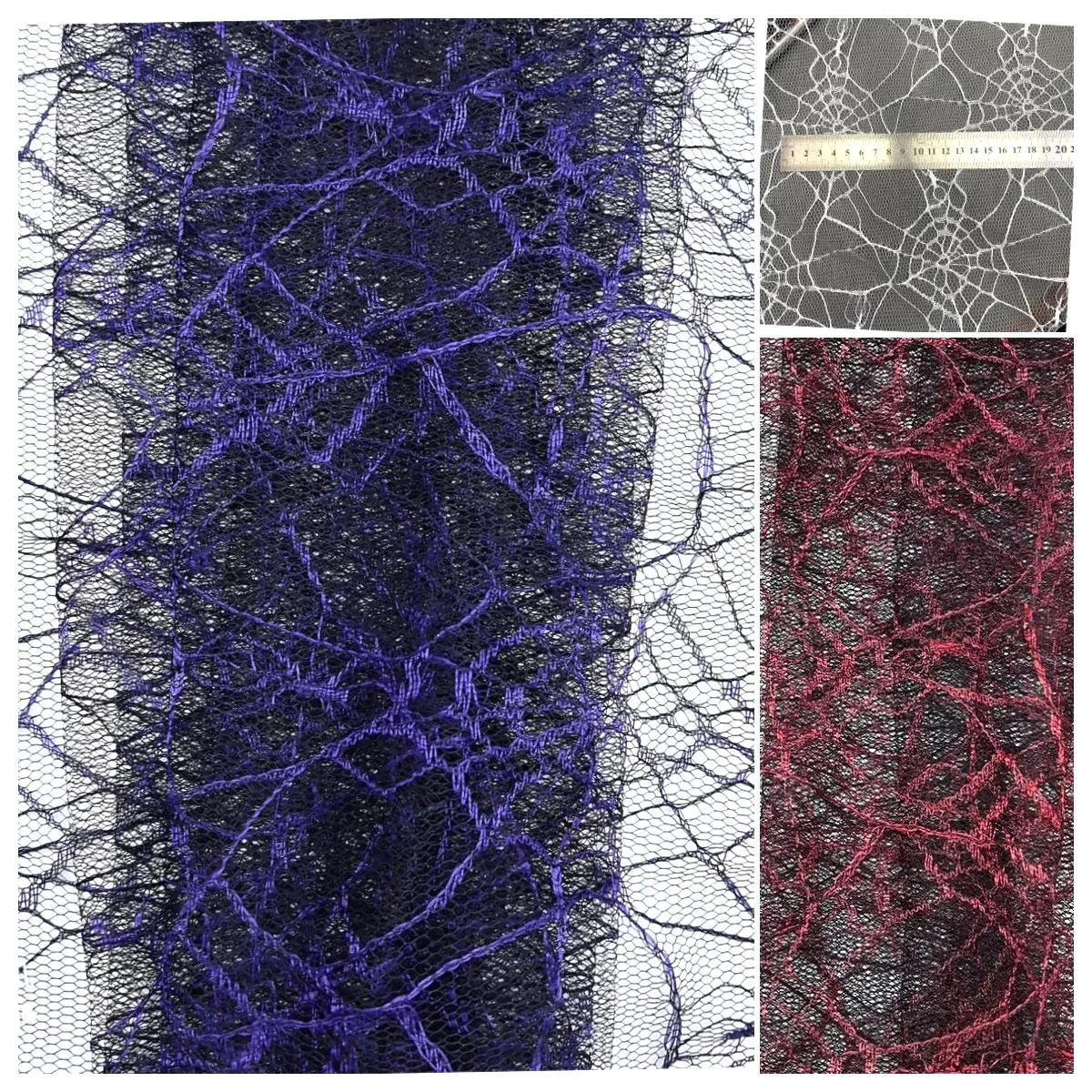 

Хэллоуин паутина двухцветная кружевная сетчатая ткань жуткий элегантный материал идеально подходит для сценических костюмов вечерние украшения фона DIY