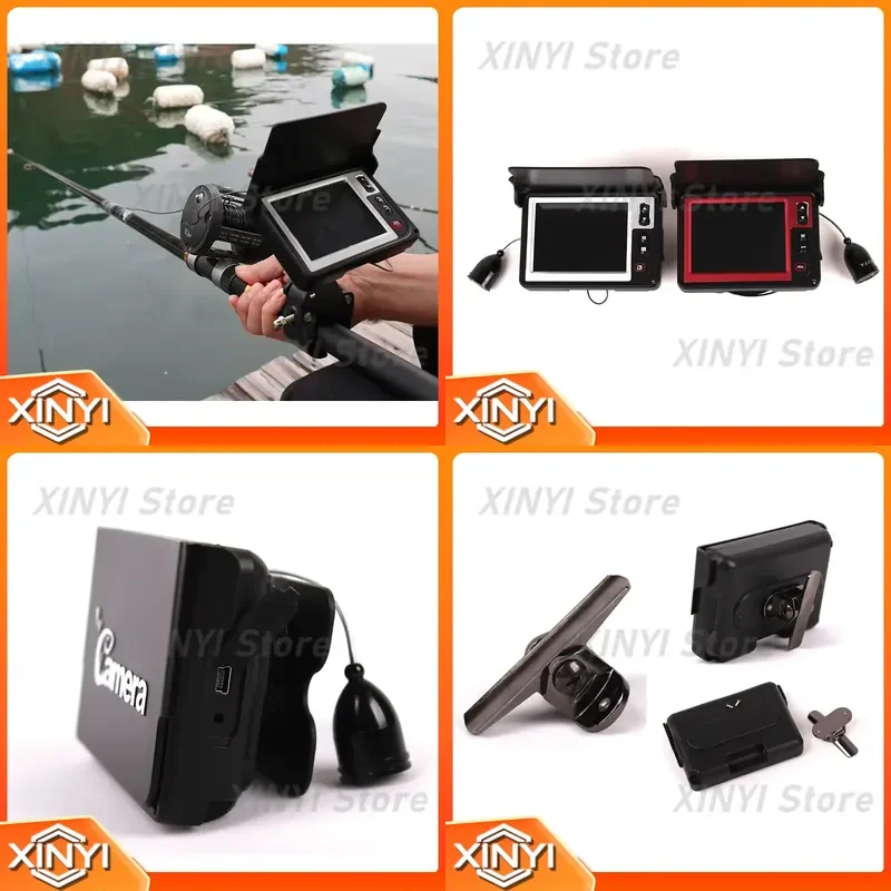 3.5inch Underwater Fishing Camera Fish Finder with 25M Cable & 6-8hr Working Time for Aquaculture Deep Water Diving