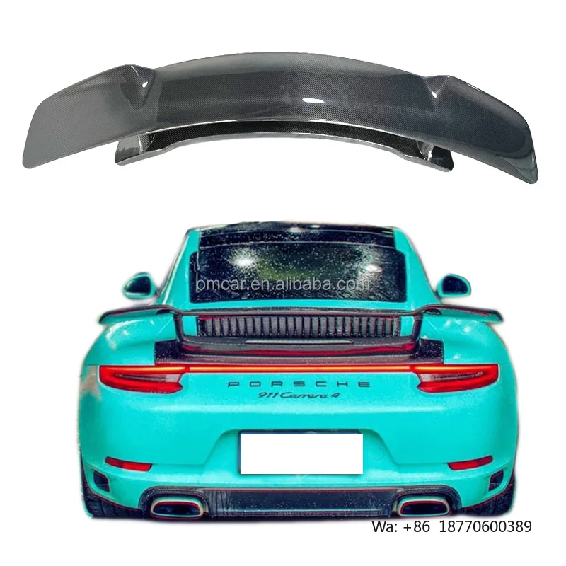 

Omcar Car Tuning Parts 911 991 SD Style Carbon Fiber Rear Trunk Spoiler Wing for Porsche 911 991 Carrera 4S Spoiler