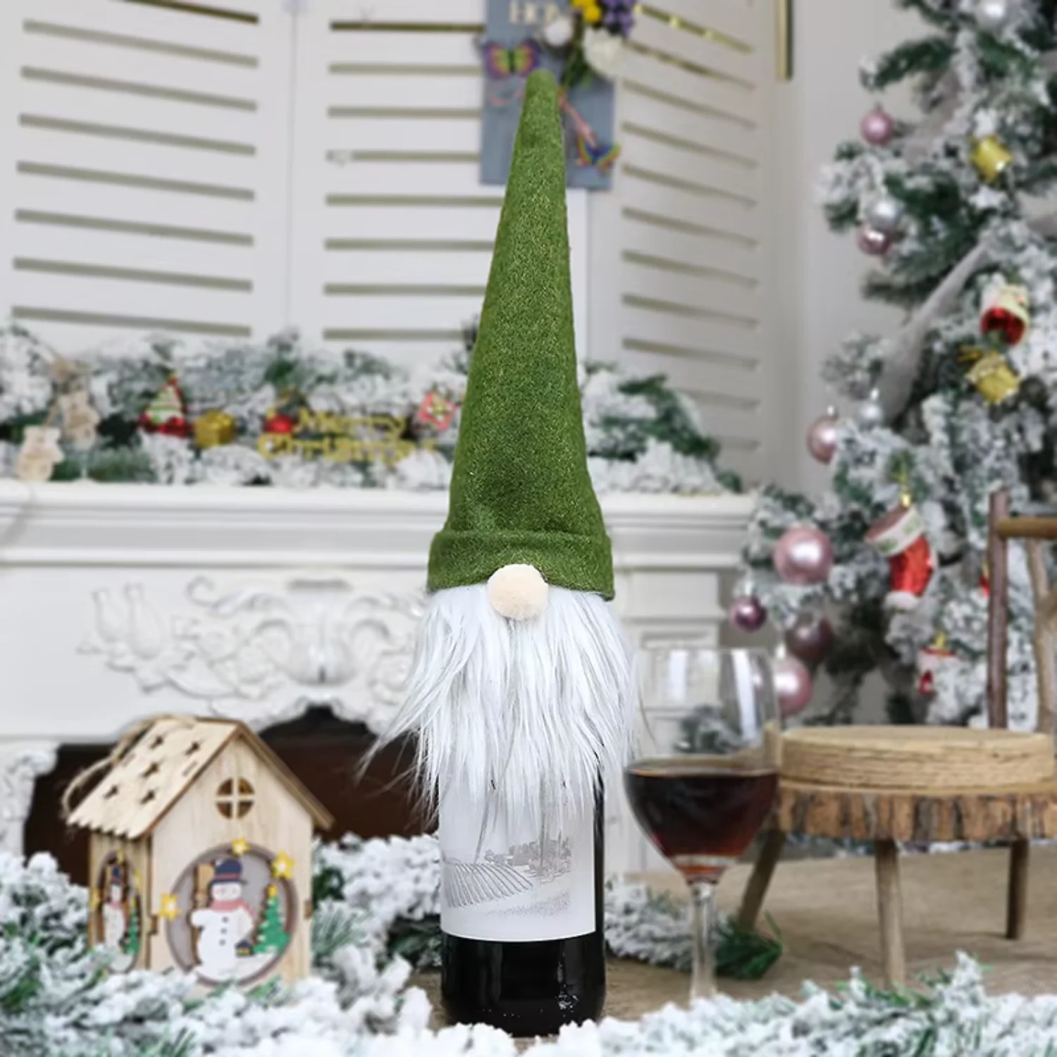 Merry Christmas Xma Xmas Wine Bottle Cover Bags Santa Wear Gift Bag Christmas Dinner Party Xmas Table Decor valentin xma gnome