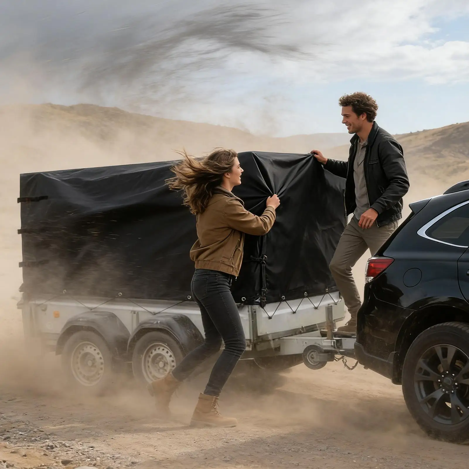 

Чехол для туристического прицепа из ткани Оксфорд, утолщенный, для защиты от дождя, ветра, УФ-излучения, для кемпинга и холодной погоды