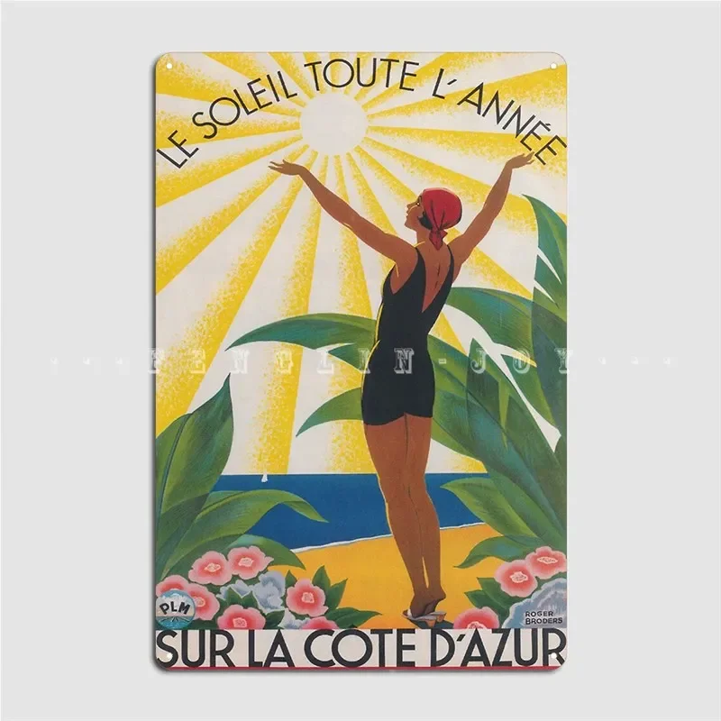 

Sur La Cote D' Azur Франция Французская Ривьера Винтаж Путешествия Металлическая Вывеска Настенная Роспись Клубный Бар Фреска Живопись Оловянная Вывеска Плакат