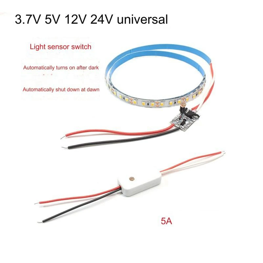 Timer Switch Light Sensor Switch DC 5V 12V 24V Electrical Switches For Corridor Aisle Light Sensor Photo Control