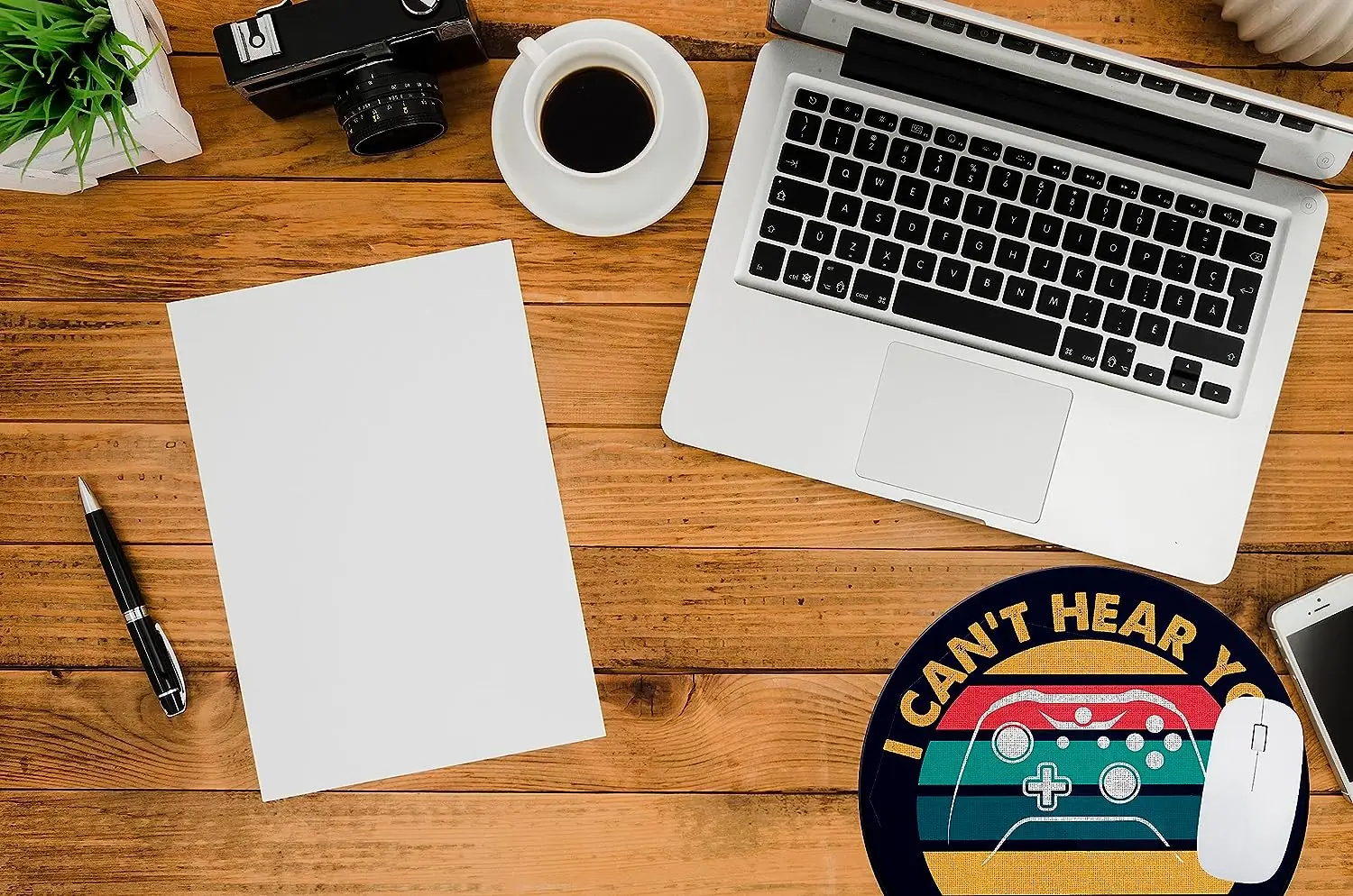 Cute Funny Game Controller Gaming Mouse Pad Non-Slip Rubber Mouse Pad Waterproof Mouse Mat for Office Computer 7.9" x 7.9"