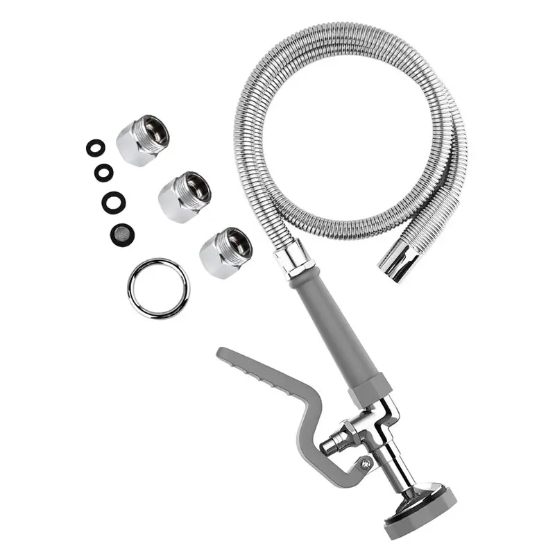 

ABLJ Ergonomic Handle For Pre Rinse Spray Head Sprayer With 45" Stainless Steel Hose, 1.42 GPM, For Commercial Kitchens