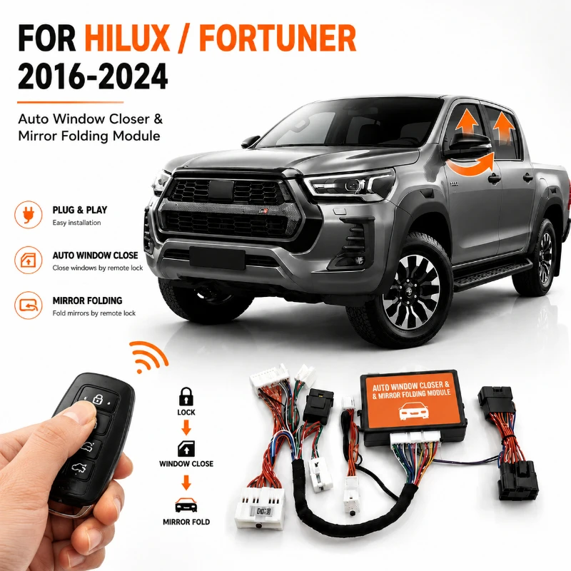 

Intelligent Window Closer Mirror Folding Glass Lift Module for Toyota Fortuner Hilux Automatic Window Regulator HILUX Accessorie