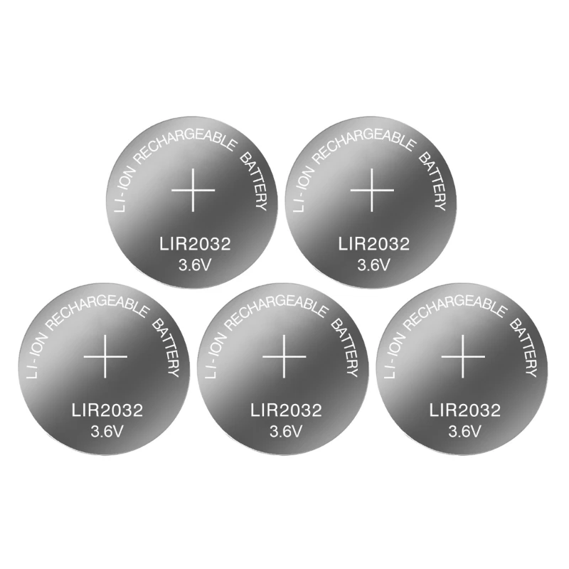 Set of 5/10/15/20/25/30pcs 3.6V 40mAh LIR2032 Batteries LIR 2032 Button Cell Rechargeable Battery Replace for CR2032 F19E