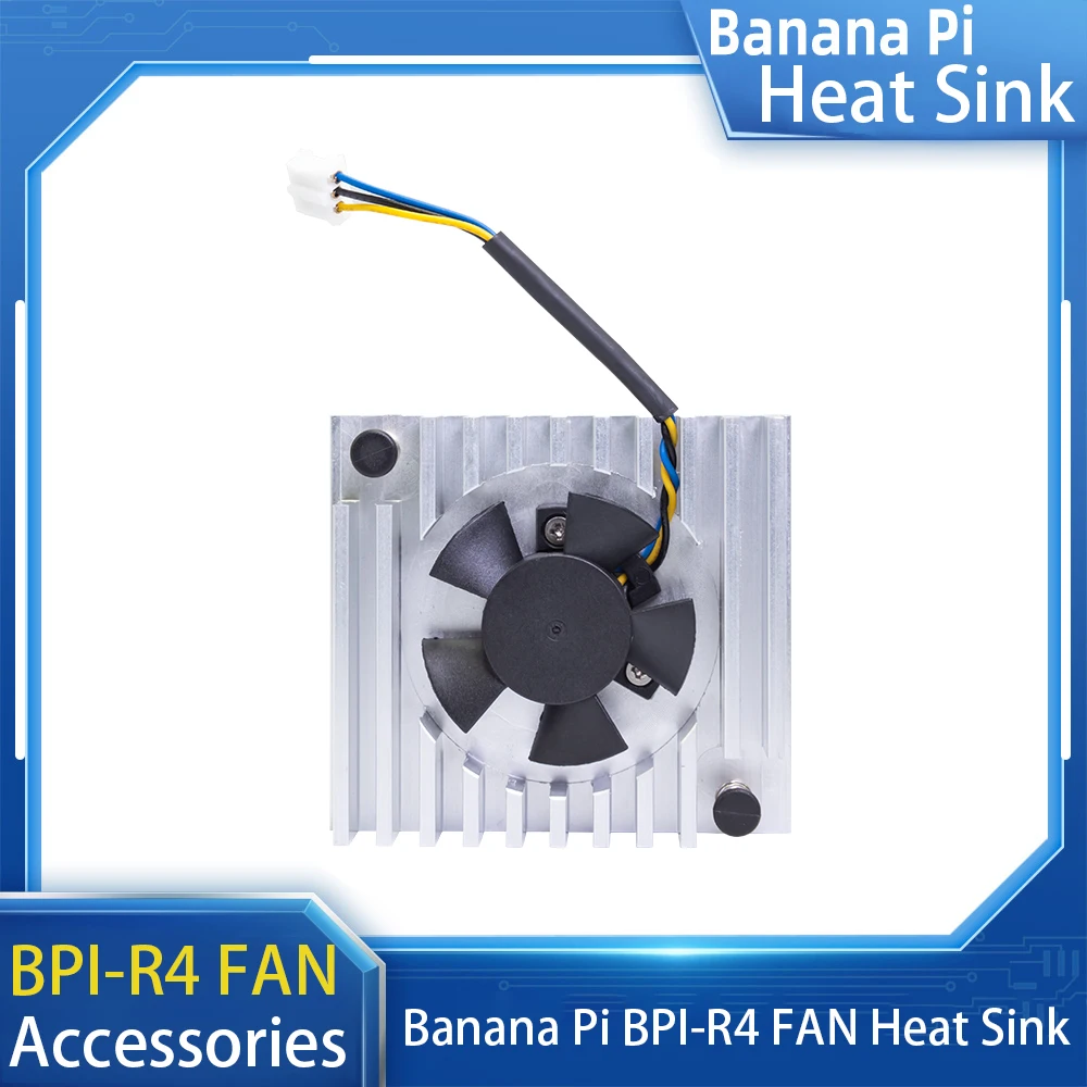 Banana Pi BPI-R4 disipador de calor aplicable a BPI-R4 y BPI-F3, accesorios de ventilador de placa de enrutamiento