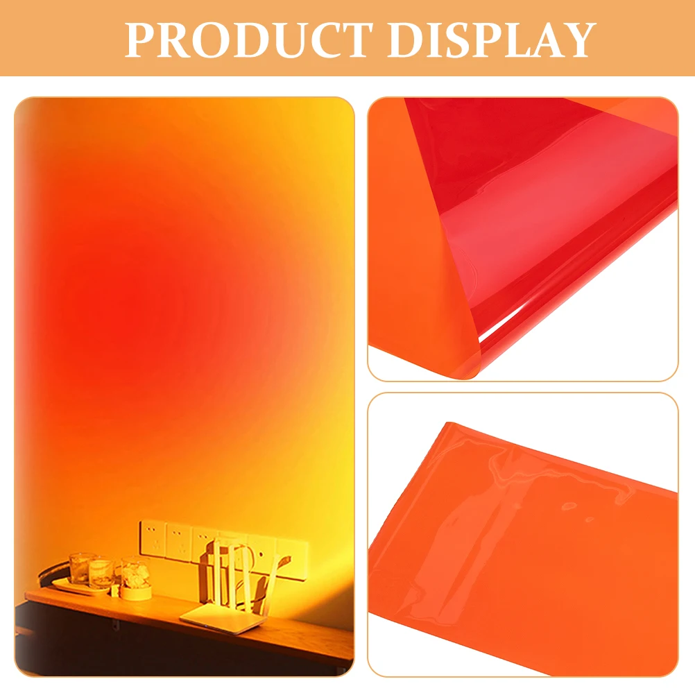 

Color Film Sheet For Sunset Mood Filter Diffuser Sheet Color Gels Lighting Photography Decorative