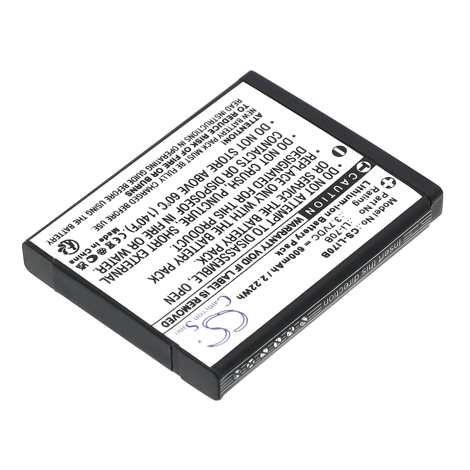 Battery for Olympus FE-4020,FE-4040,X-940,VG-110,VG-120,VG-130,VG-140 PN:Li-70B (600mAh) 3.7V