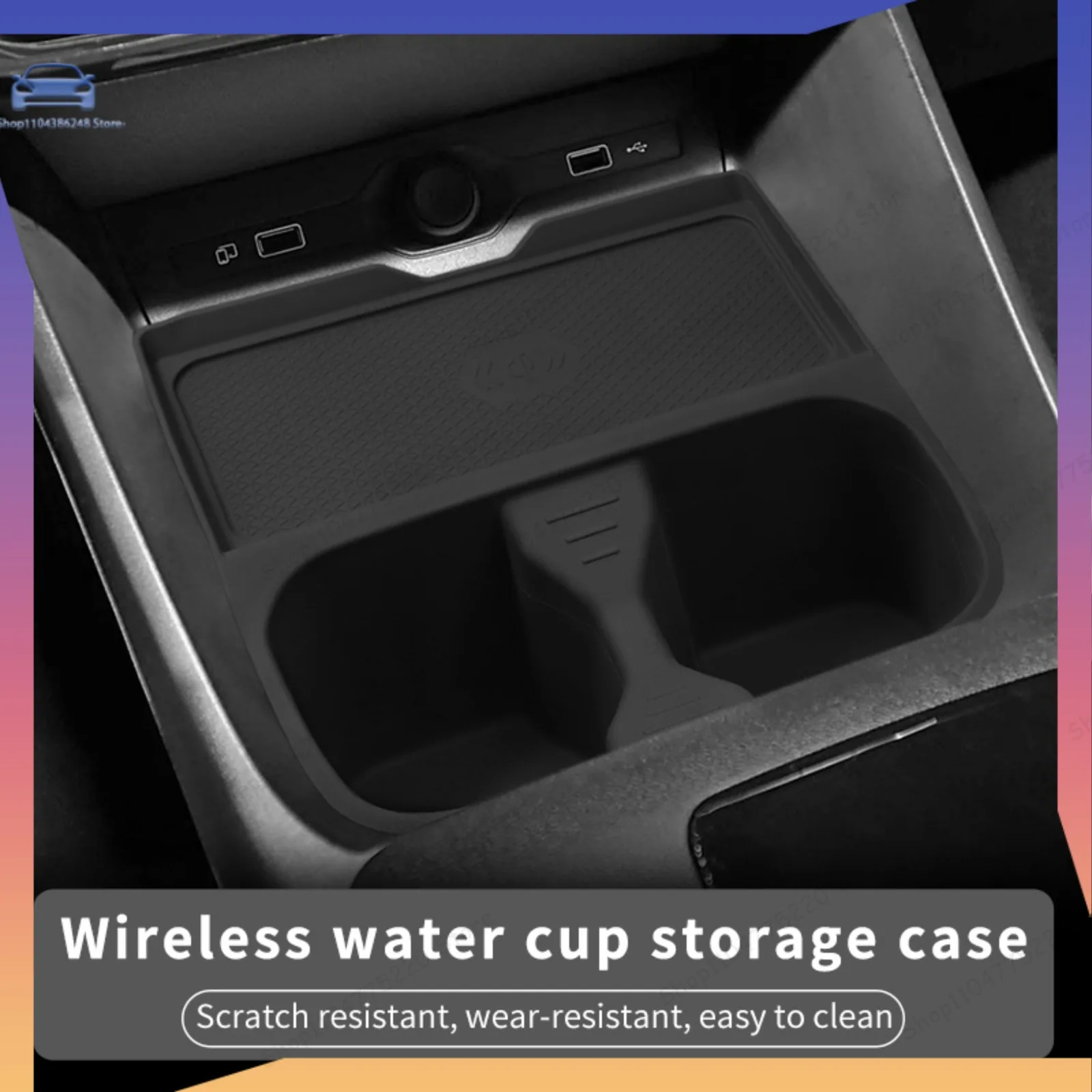 For MG3 MG 3 2023-2025 2 in 1 Cup Holder Wireless Charging Anti-slip Pad Organizer Protective Pad Silicone Accessories