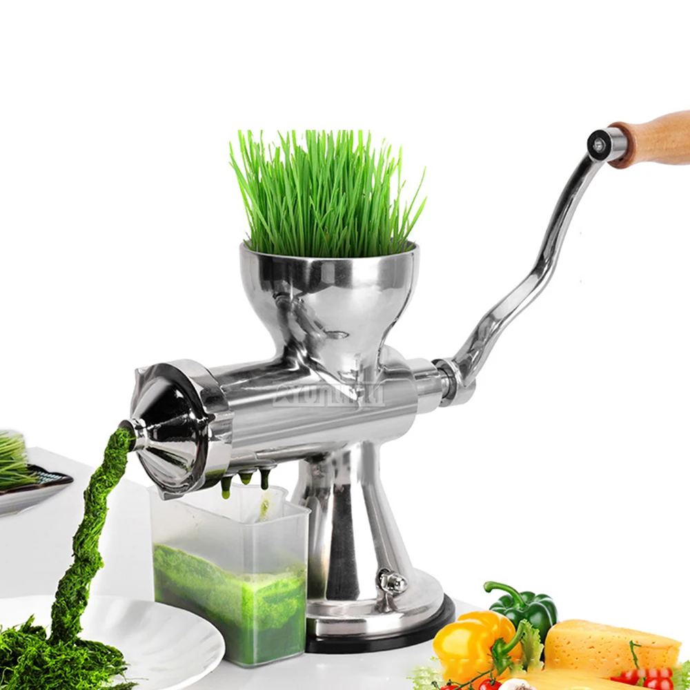 Estrattore manuale per frutta, spremiagrumi fresco, spremiagrumi per erba di grano in acciaio inossidabile
