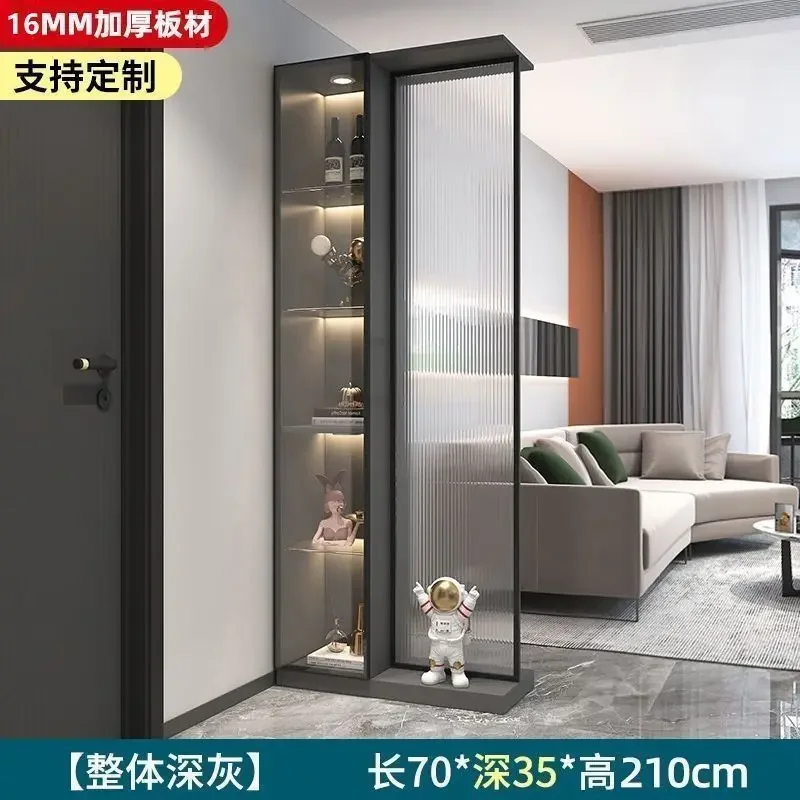 Home entrance  shoe  integrated modern simple glass wine  living room screen partition  facing the d