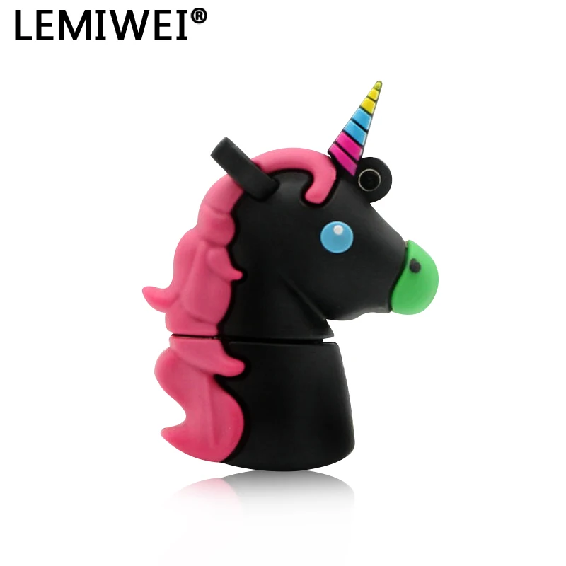 Phong Cách Mới Hoạt Hình Hình Bút Usb 32GB Ngựa Dễ Thương Pendrive Thực Dung Lượng 4GB 8GB thẻ Nhớ 16GB