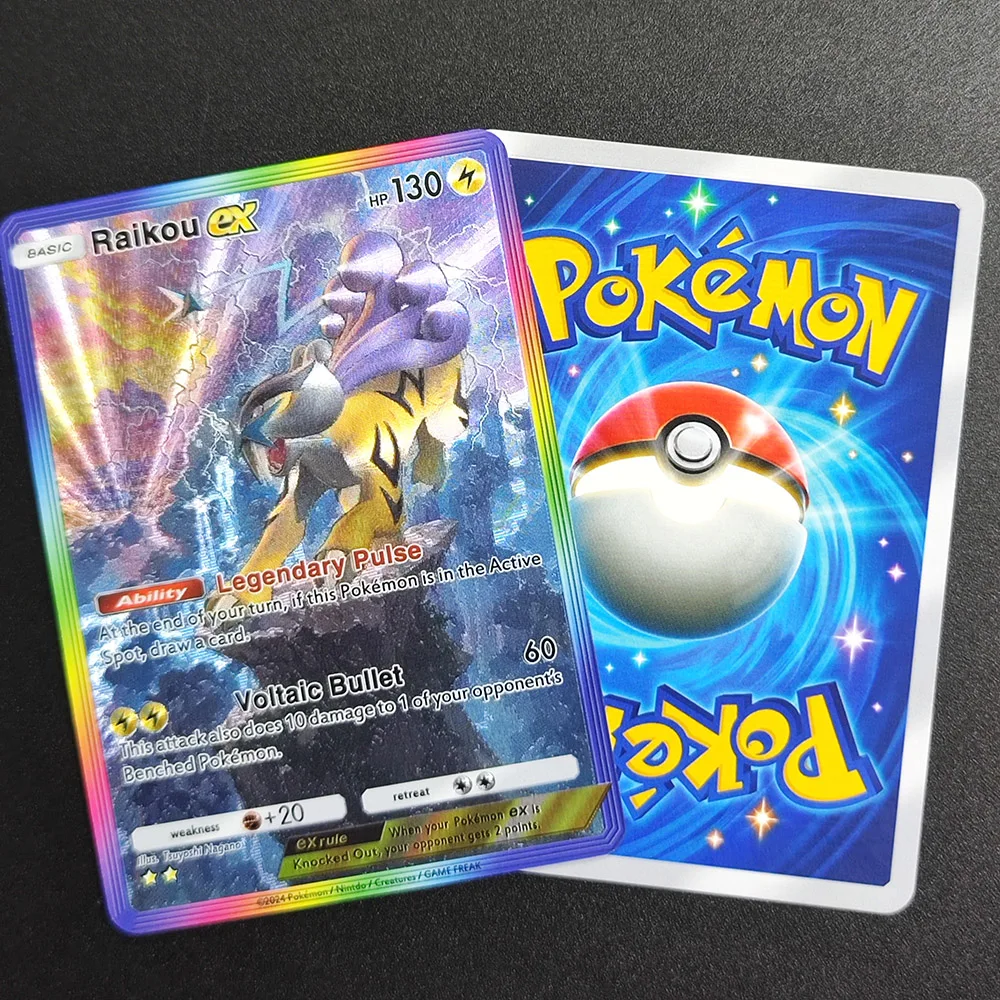 DIY Pokémon TCG Pocket Card Secluded Springs Entei Poliwrath Suicune Raikou Jumpluff EX 2-Sterne APP-Spielkarte