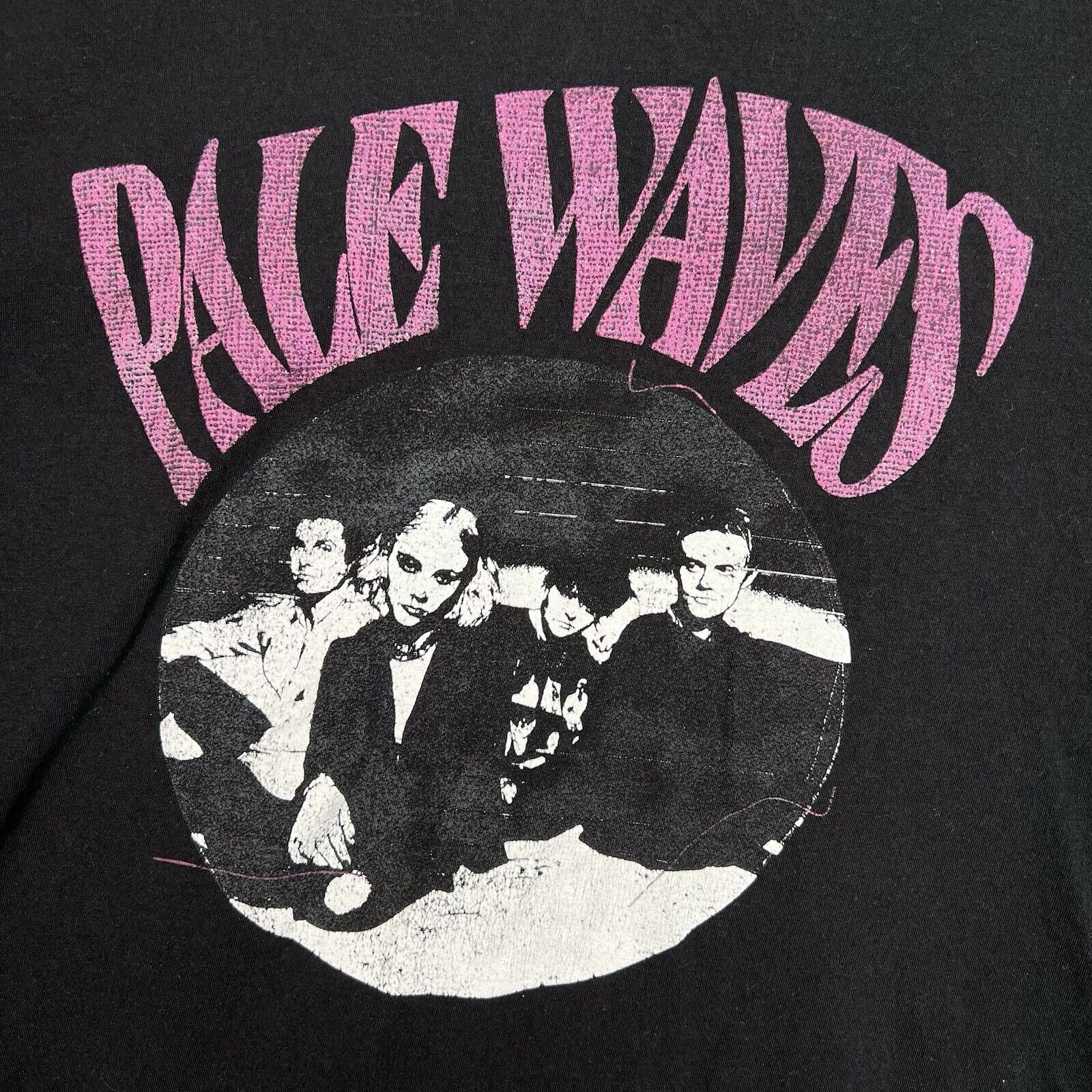 ペール ウェーブス バンド ツアー 大人用 ブラック ユニセックス コットン Tシャツ BL2.189