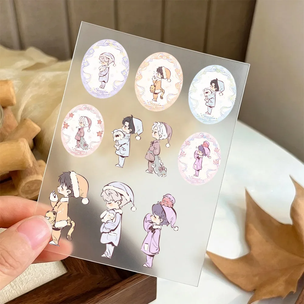 10 Stickers/sheet Game Peripheral Transfer Sticker Love and Deepspace Decoration DIY Sylus Rafayel Xavier Zayne Caleb Waterproof