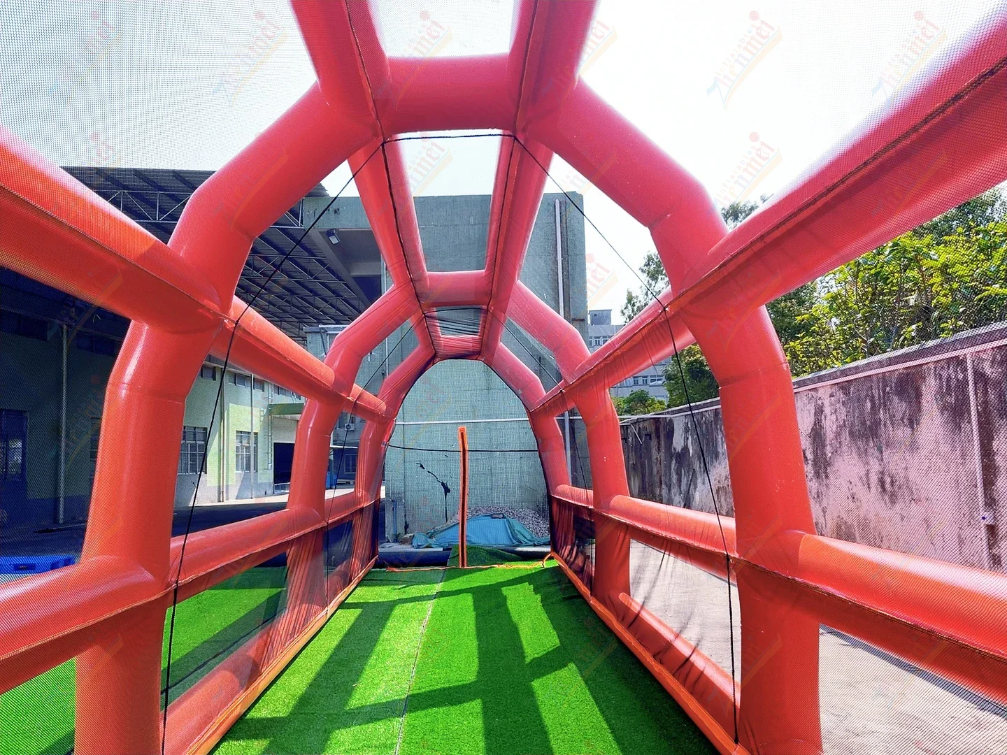 Zhenmei 40ft Speed Kick Inflatable Baseball Batting Cage Training Equipment For Sale