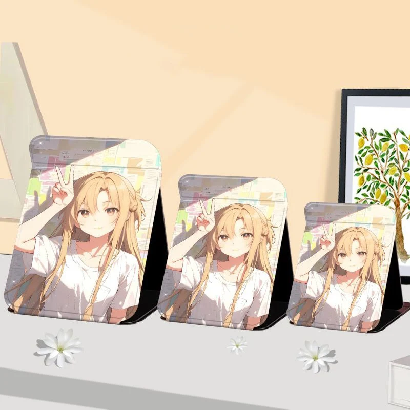 22/17/15cm Sword Art Online, Folding Single-side Makeup Mirror, Anime Cute,Portable Travel, Mini Light Compact, Rectangular