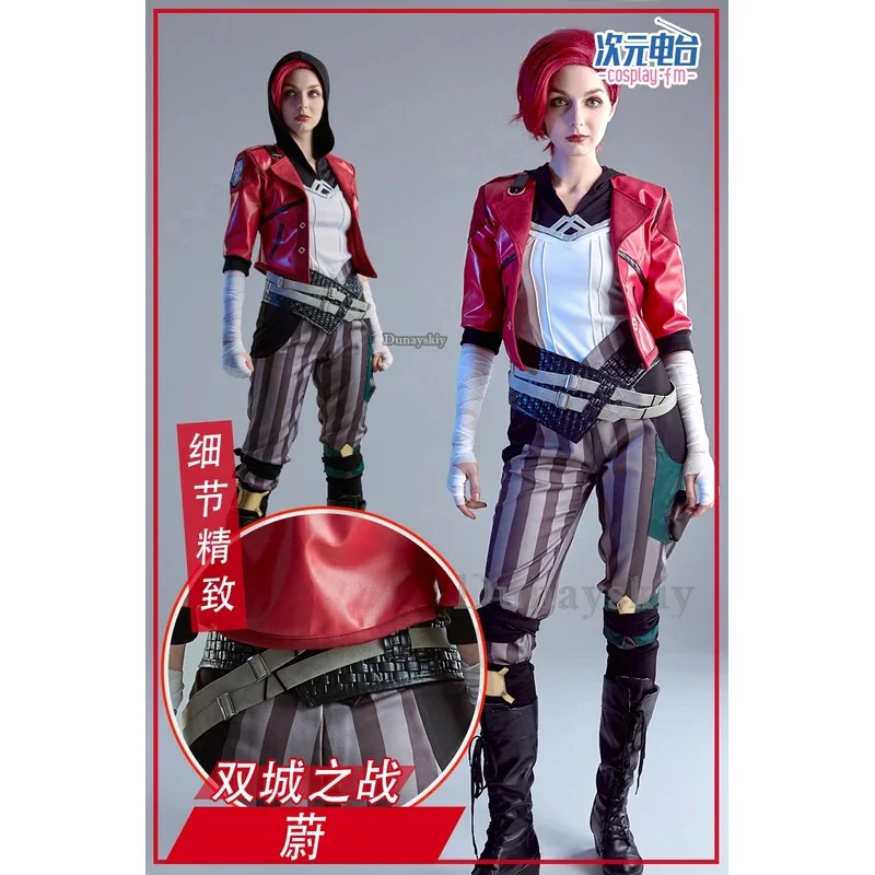 2025 yiyi LoL Arcane Vi Cosplay disfraz peluca uniforme zapatos trajes Halloween carnaval traje para mujeres y hombres de alta calidad