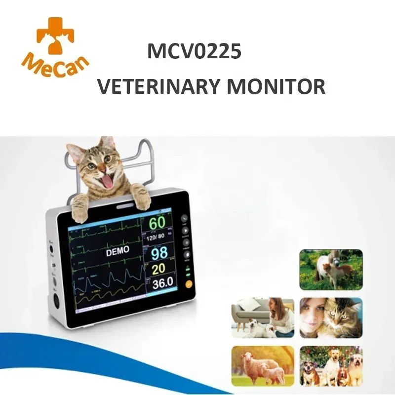 

2025 8-Inch 5 Para Medical Hospital Multi Parameter Patient Monitor Portable Monitoring Machine for Human or Animal Use