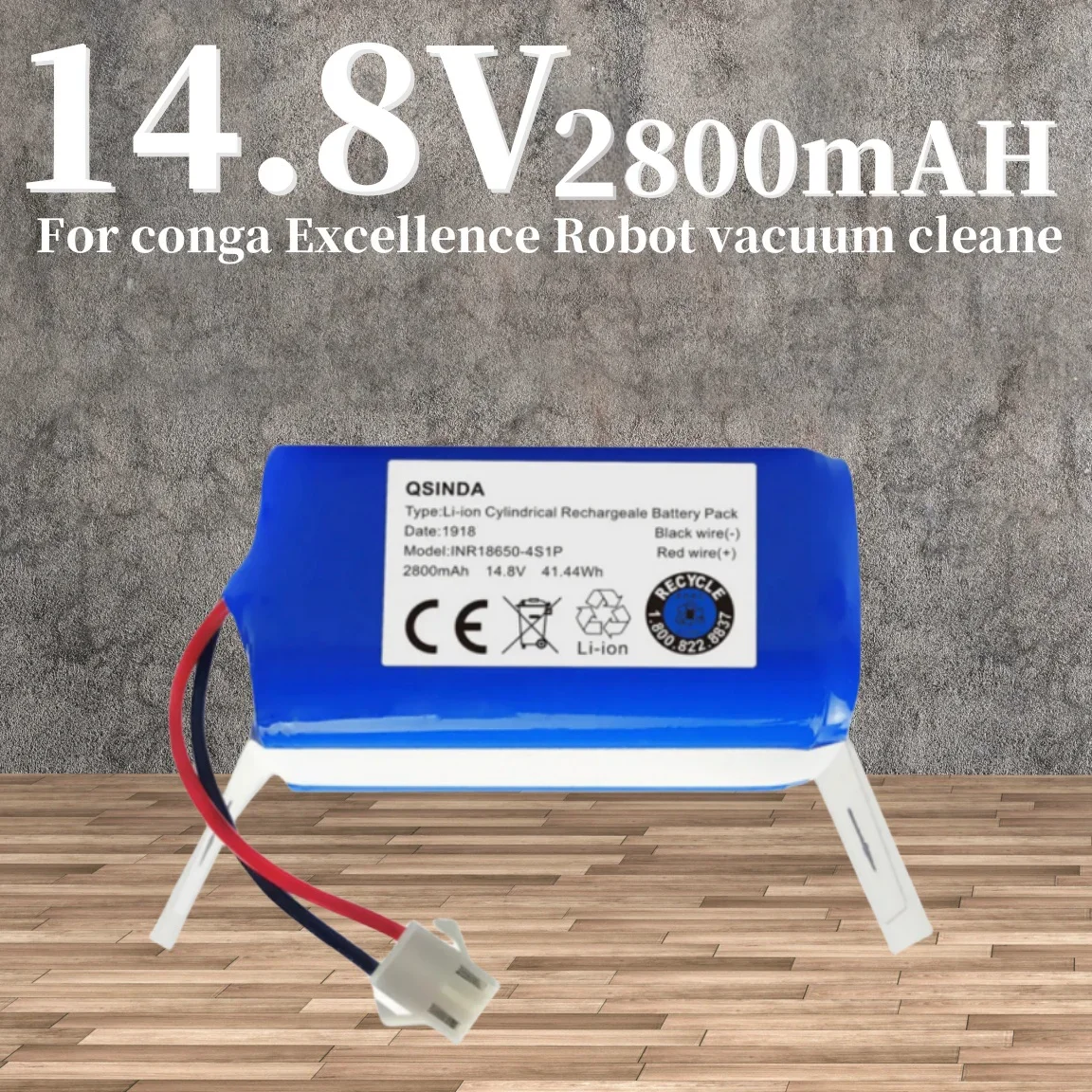 

For 14.8V 2800mAh Li-ion Battery for Conga Excellence 990 N79 N79S DN622, Eufy Robovac 11 11S 12 15C 15S 35C Robot vacuum cleane