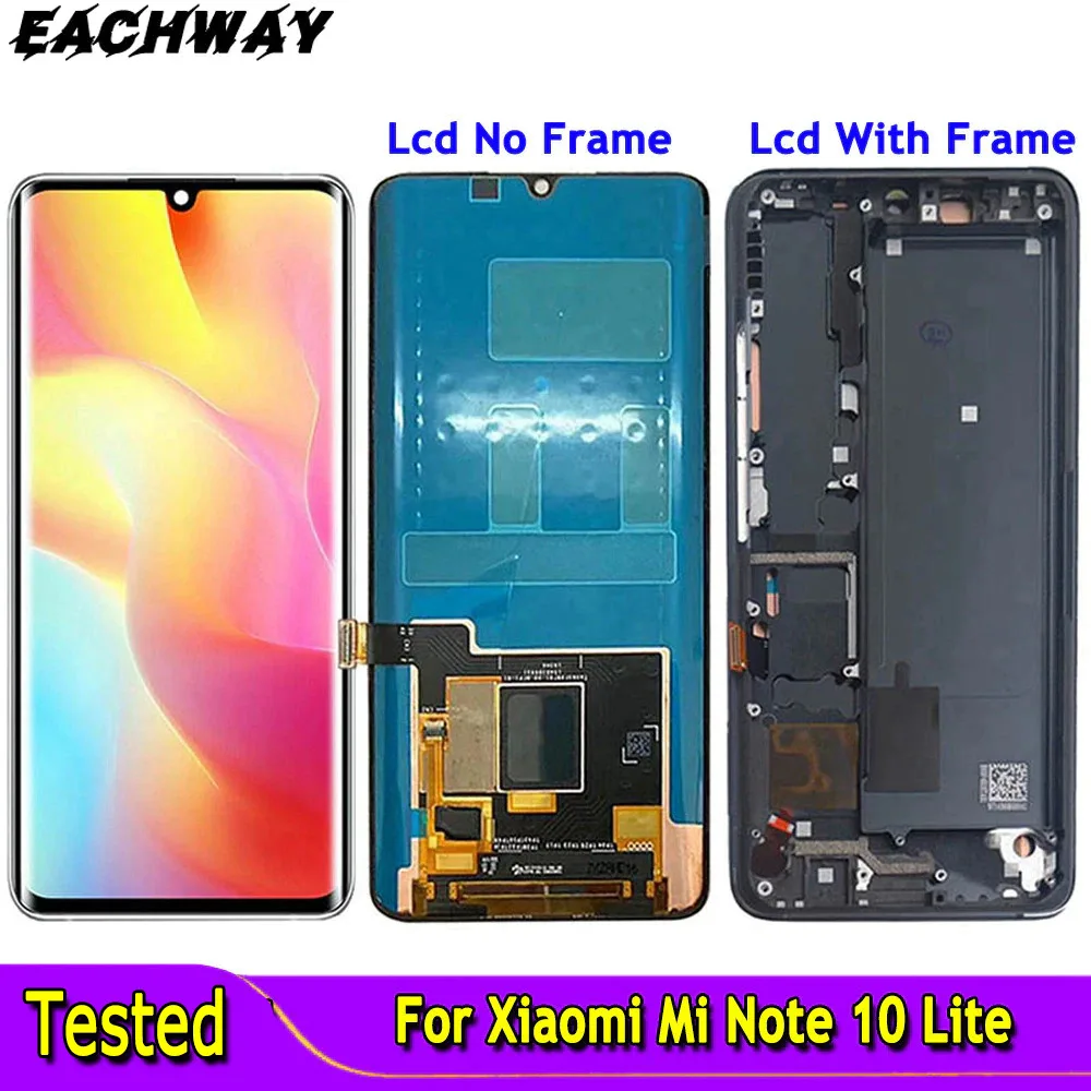 ​AMOLED For Xiaomi Mi Note 10 Lite LCD Display Screen Touch Screen Digitizer Assembly 6.47\