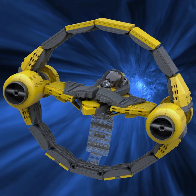 

787PCS star battle Movie MOC Anaking Delta-7B Space fighter with Hyperdrive Ring model DIY creative ideas Child Toy Puzzle Gift