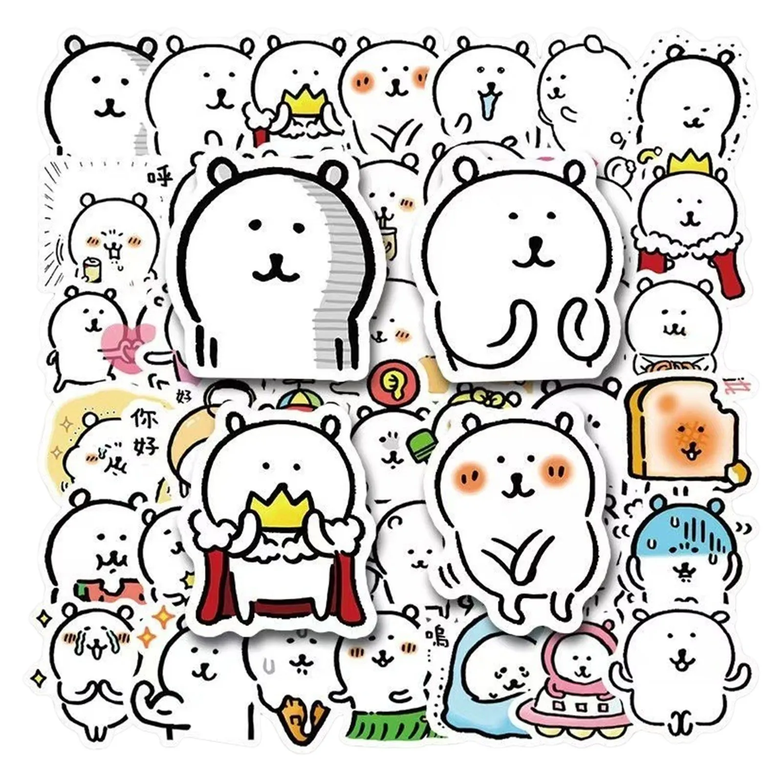 Multifunction Notebook Account Journaling Supplies Decoration Stickers Adorable Anime Sticker Water Cup Decorative Small Sticker