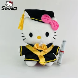 2024 Sanrio Graduation Season Hello Kitty Plush Toy Anime Cartoon Soft Stufffed Doll Room Plushies Decoration Toys Children Gift