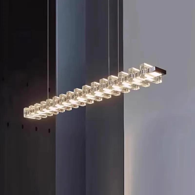 Modern Luxury Crystal Restaurant Pendant Light Italian Villa Island Counter Bar Counter Sales Office Front Desk Pendant Light