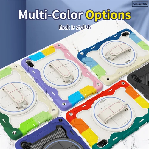 Imagen 2 del producto Para Huawei MatePad SE 11 11,5S 10,4 T10S Honor Pad 8 9 12,1 X8a X8 X9 Funda para tableta de 11,5 pulgadas soporte Correa a prueba de golpes Funda resistente